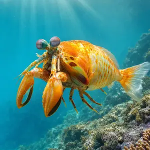 Goldfish + Mantis shrimp
